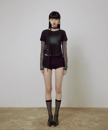 Sheer Vanish Scarf Long Sleeve